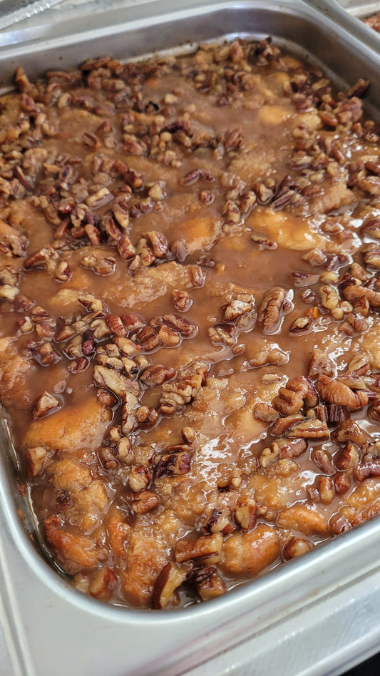 Pecan Whiskey Praline Bread Pudding