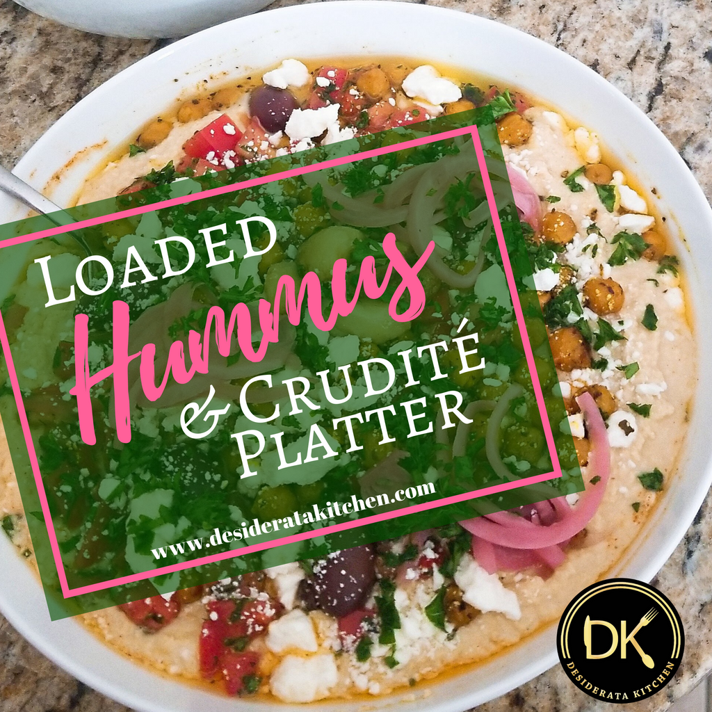 Loaded Hummus and Crudité Platter